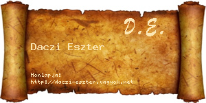 Daczi Eszter névjegykártya
